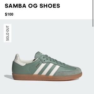 adidas Women’s Samba OG Shoes - Silver Green